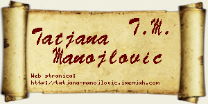 Tatjana Manojlović vizit kartica